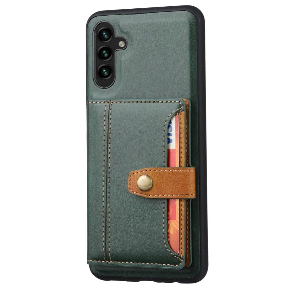 Samsung Galaxy A04s / A13 (5G) Hybrid Back Case w. Card holder - Green