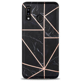 Samsung Galaxy A30 Flexible Plastic Case - Black Marble