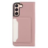 Samsung Galaxy S22 Matte Leather Wallet Case & Kickstand - Rose Gold