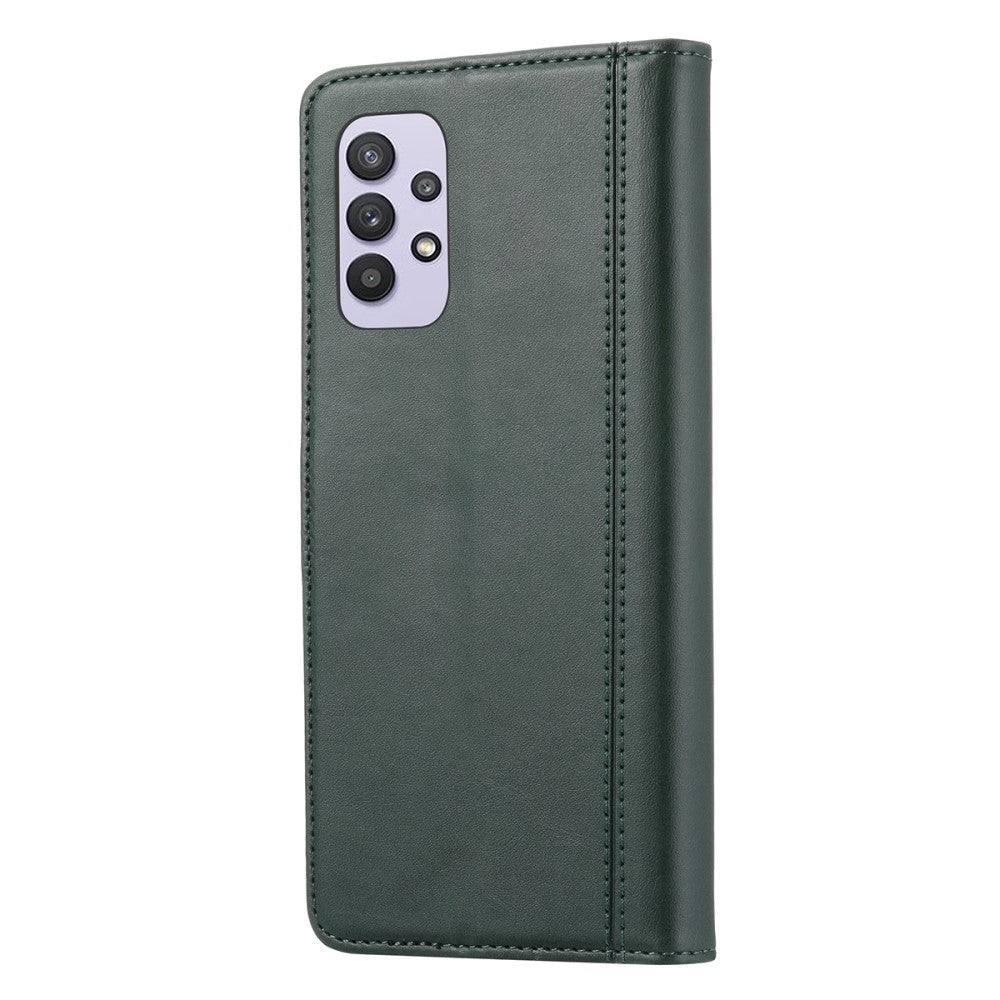 Samsung Galaxy A53 (5G) Leather Case w. Card holders - Green & Brown