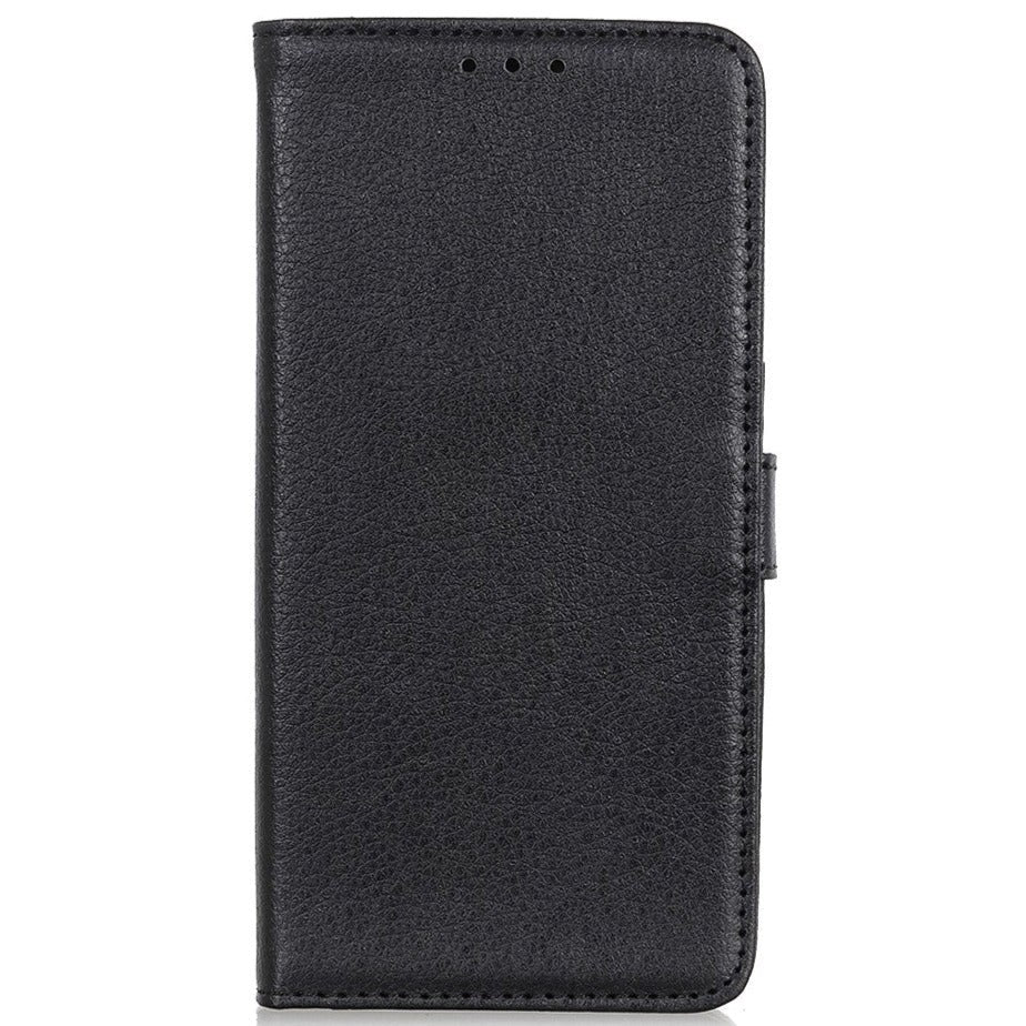 Samsung Galaxy A13 (4G) Litchi Leather Wallet Case - Black