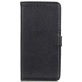 Samsung Galaxy A13 (4G) Litchi Leather Wallet Case - Black