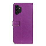 Samsung Galaxy A13 (4G) Litchi Leather Wallet Case - Purple