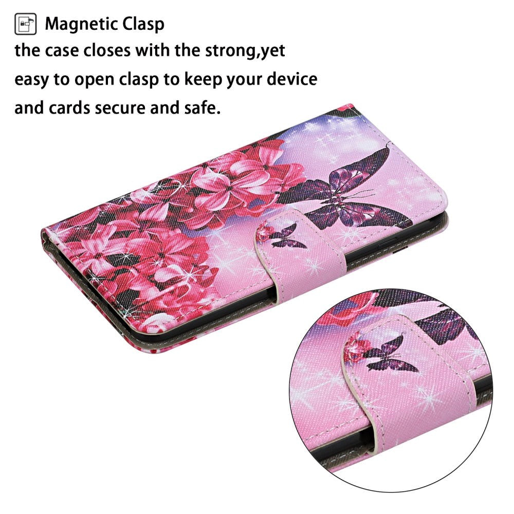 Samsung Galaxy A53 (5G) Leather Wallet Case - Butterfly & Pink Flowers