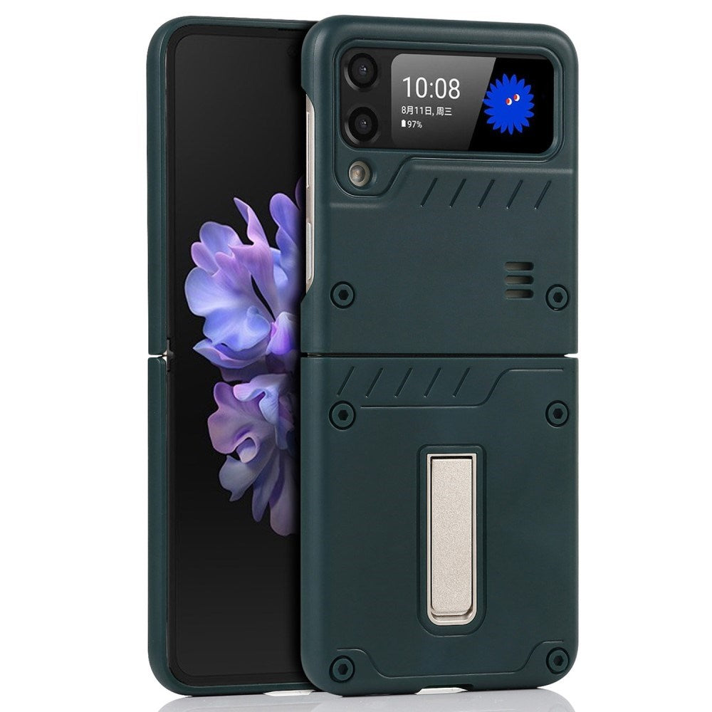 EIDERWOOD Samsung Galaxy Z Flip3 (5G) Hard Plastic Case with Kickstand - Green