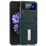 EIDERWOOD Samsung Galaxy Z Flip3 (5G) Hard Plastic Case with Kickstand - Green