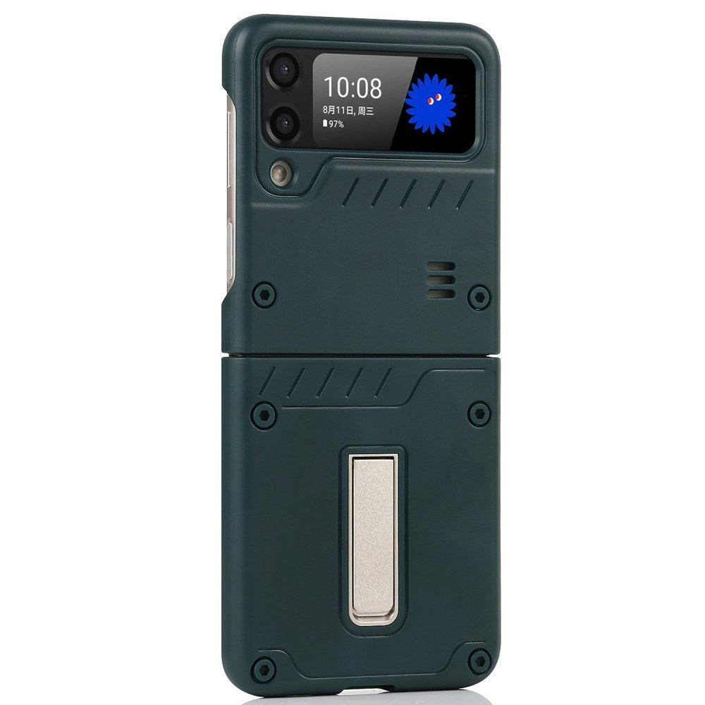 EIDERWOOD Samsung Galaxy Z Flip3 (5G) Hard Plastic Case with Kickstand - Green