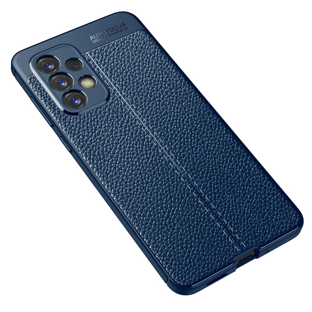 Samsung Galaxy A73 (5G) Flexible Plastic Case Litchi Texture - Blue