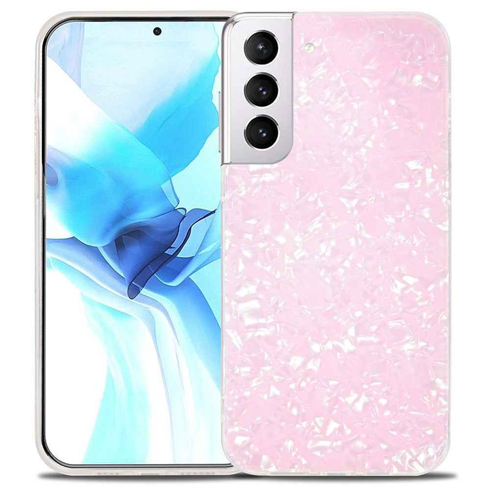 IPAKY Samsung Galaxy S21 FE Hybrid Case with Pearl Effect - Pink