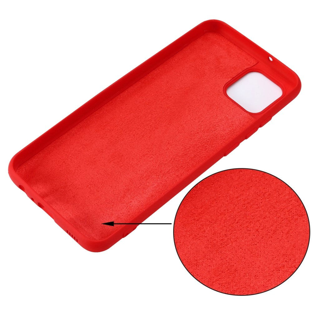 Samsung Galaxy A03 Liquid Silicone Case w. Strap - Red