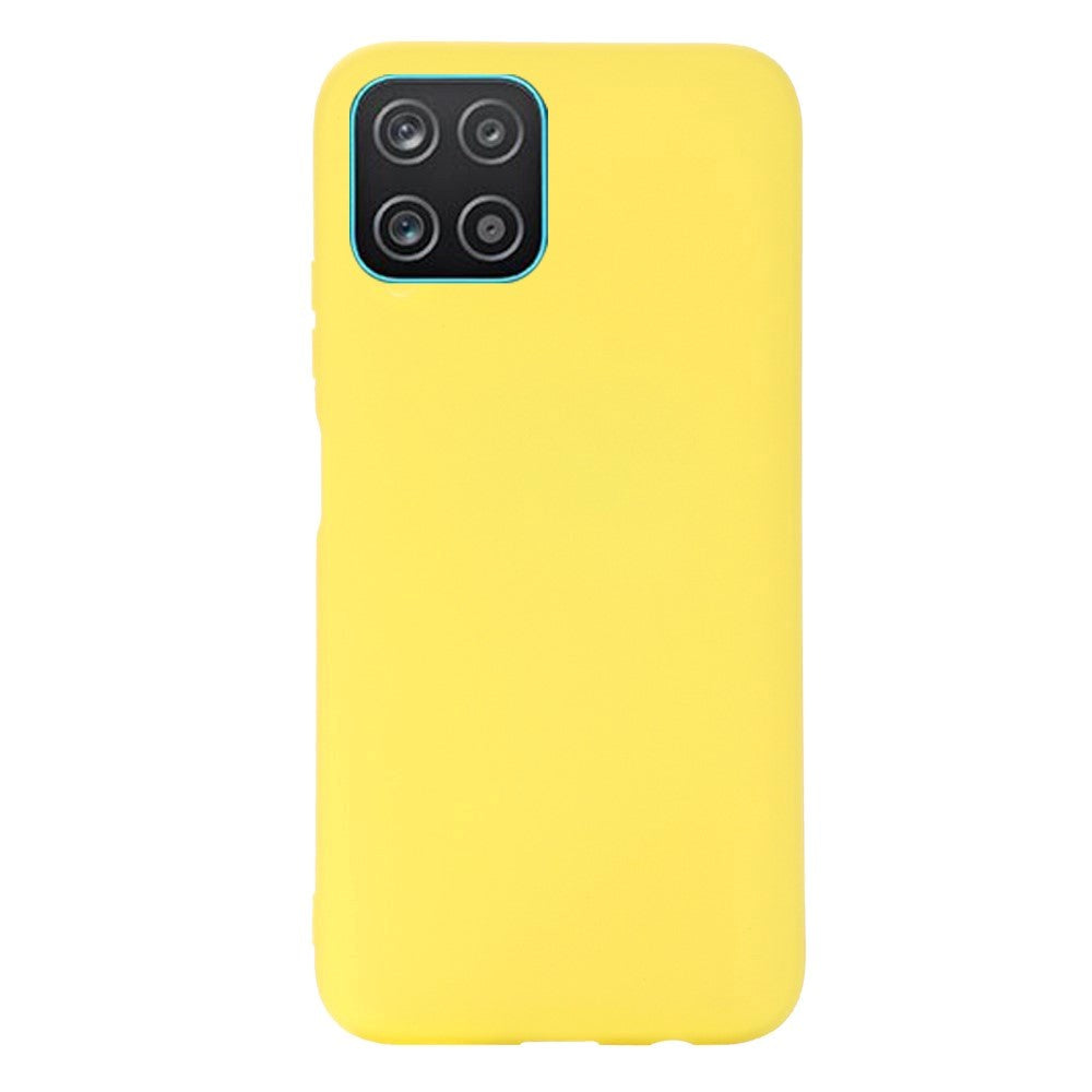 Samsung Galaxy A03 Liquid Silicone Case w. Strap - Yellow