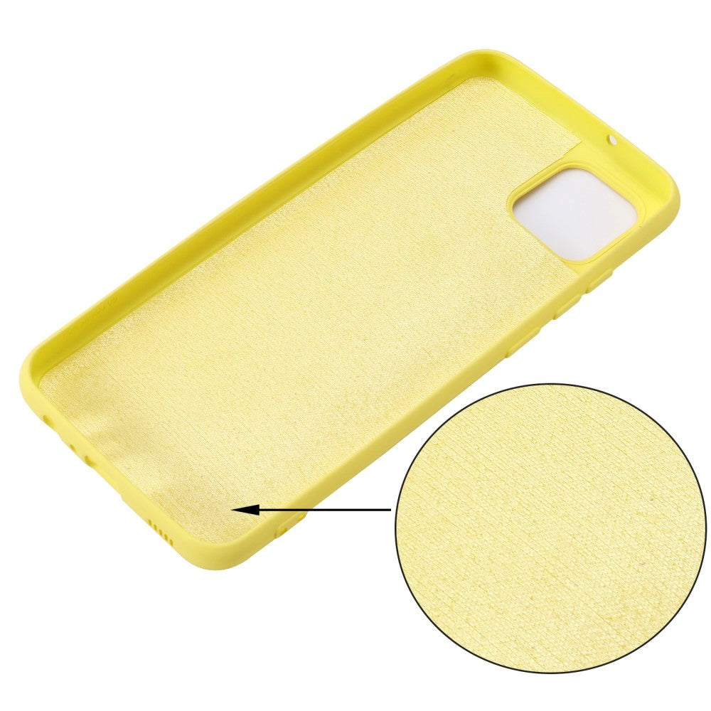 Samsung Galaxy A03 Liquid Silicone Case w. Strap - Yellow