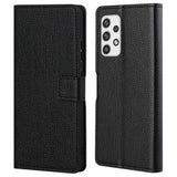 EIDERWOOD Samsung Galaxy A23 / A23 (5G) Faux Leather Flip Case with Stand & Wallet - Black