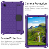 Samsung Galaxy Tab A8 10.5 "(2021) Kids Case with Shoulder Strap - Beehive Pattern - Purple