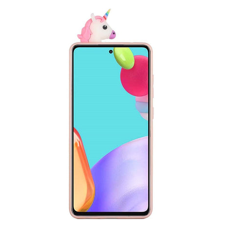 Samsung Galaxy A73 (5G) Flexible Plastic Case with unicorn figure - Pink