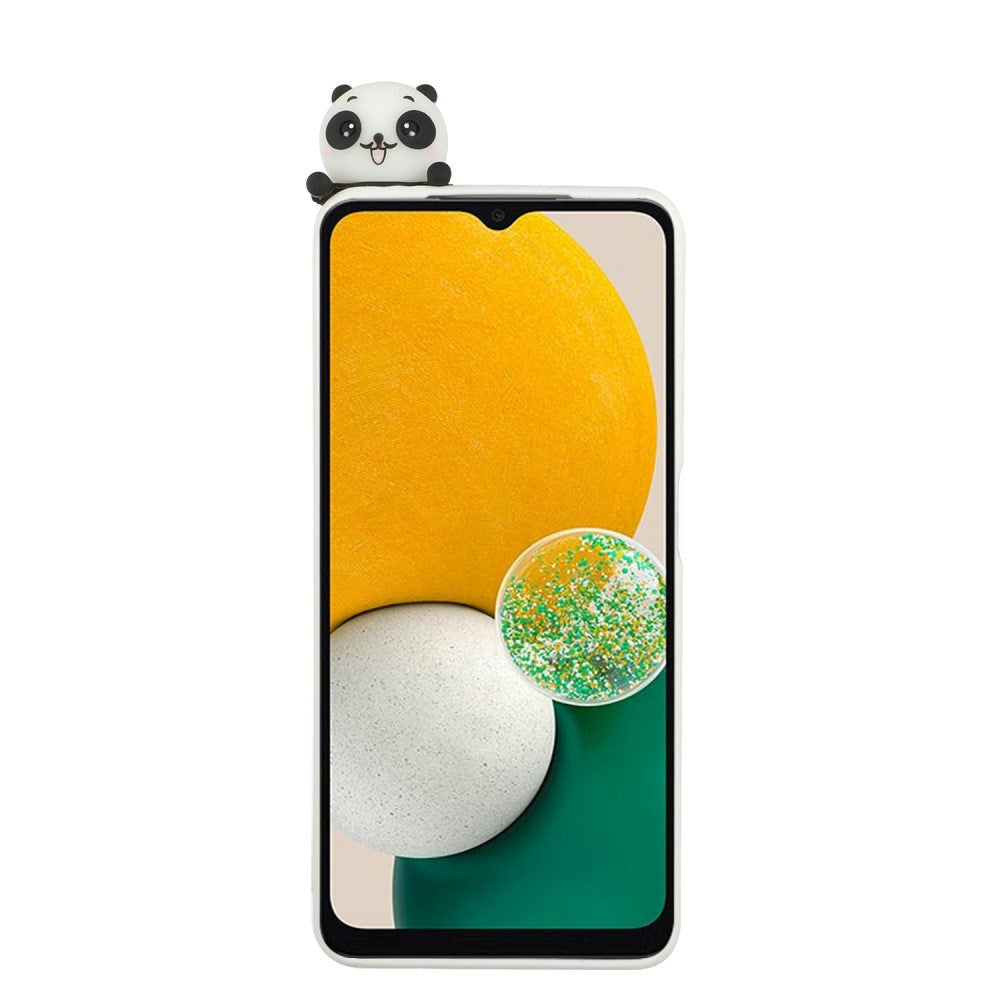 Samsung Galaxy A04s / A13 (5G) Flexible Plastic Case with panda figure - White