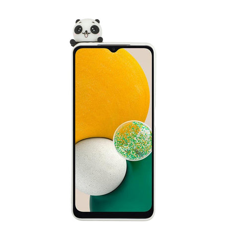 Samsung Galaxy A04s / A13 (5G) Flexible Plastic Case with panda figure - White