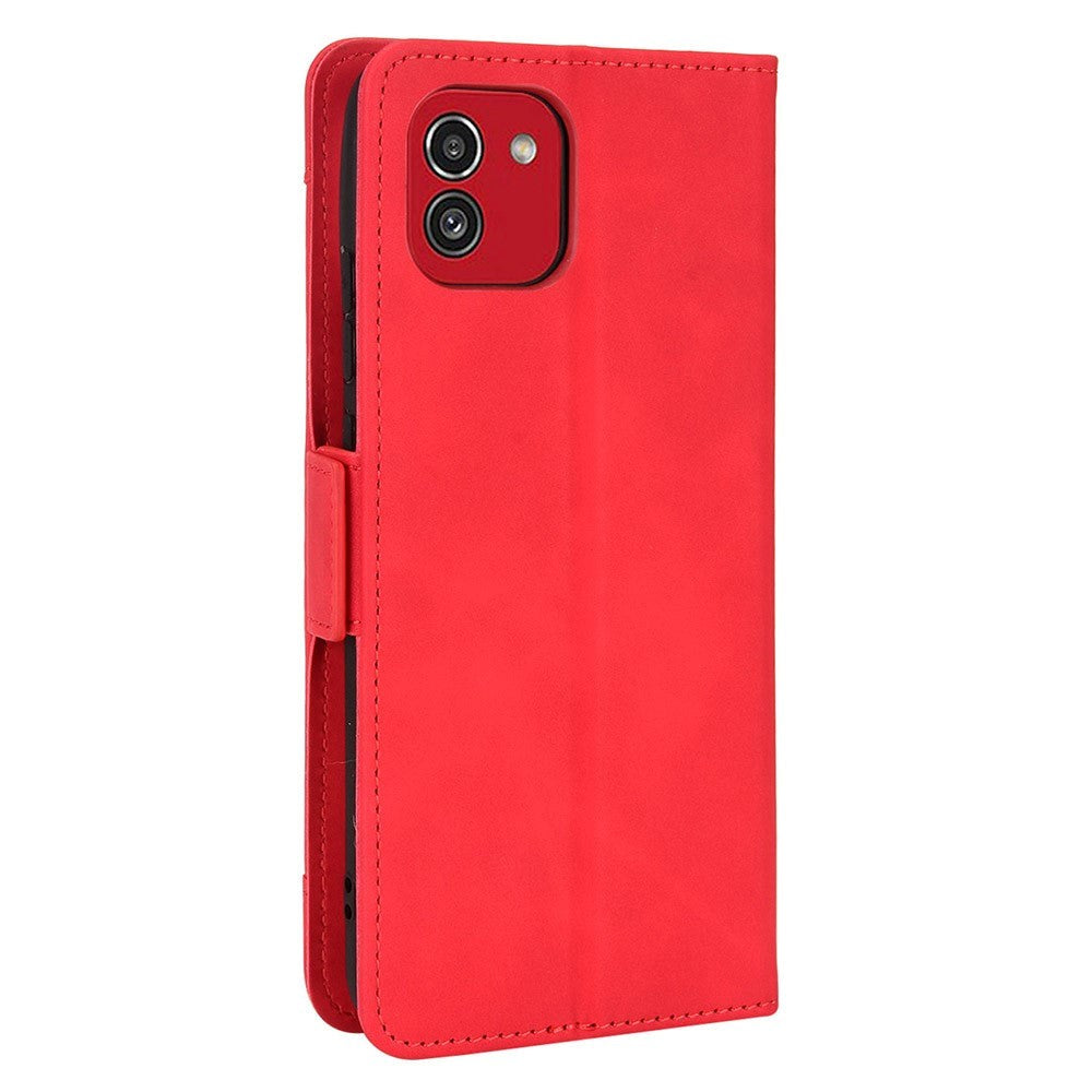 Samsung Galaxy A03 Soft leather Wallet Case - Pure Red