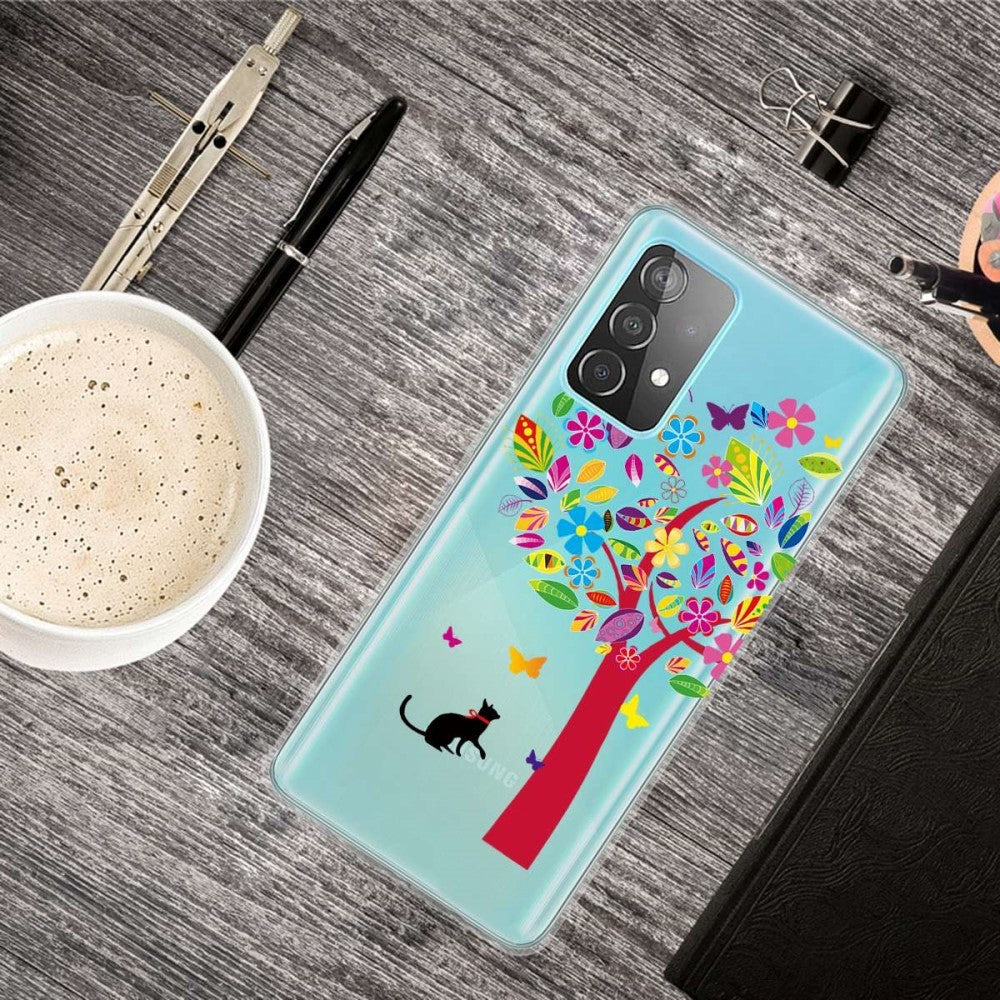 Samsung Galaxy A23 / A23 (5G) Flexible Cover in TPU Plastic - Cat and Tree