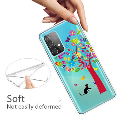 Samsung Galaxy A23 / A23 (5G) Flexible Cover in TPU Plastic - Cat and Tree