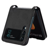 EIDERWOOD Samsung Galaxy Z Flip3 (5G) Faux Leather Case with Card Holder - Black