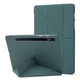 Samsung Galaxy Tab S8 Plus / S7 Plus 12.4" Leather Origami Case - Green