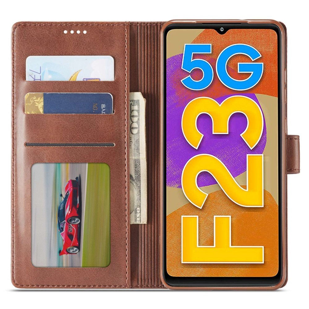 Samsung Galaxy M23 (5G) Leather Wallet Case - Brown