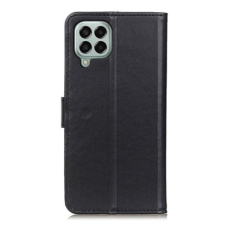 Samsung Galaxy M33 Leather Wallet Case & Kickstand - Black