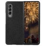 Samsung Galaxy Z Fold4 5G Litchi Leather Case - Black