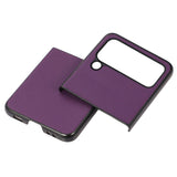 Samsung Galaxy Z Flip4 (5G) Hybrid Back Case - Litchi Texture - Purple