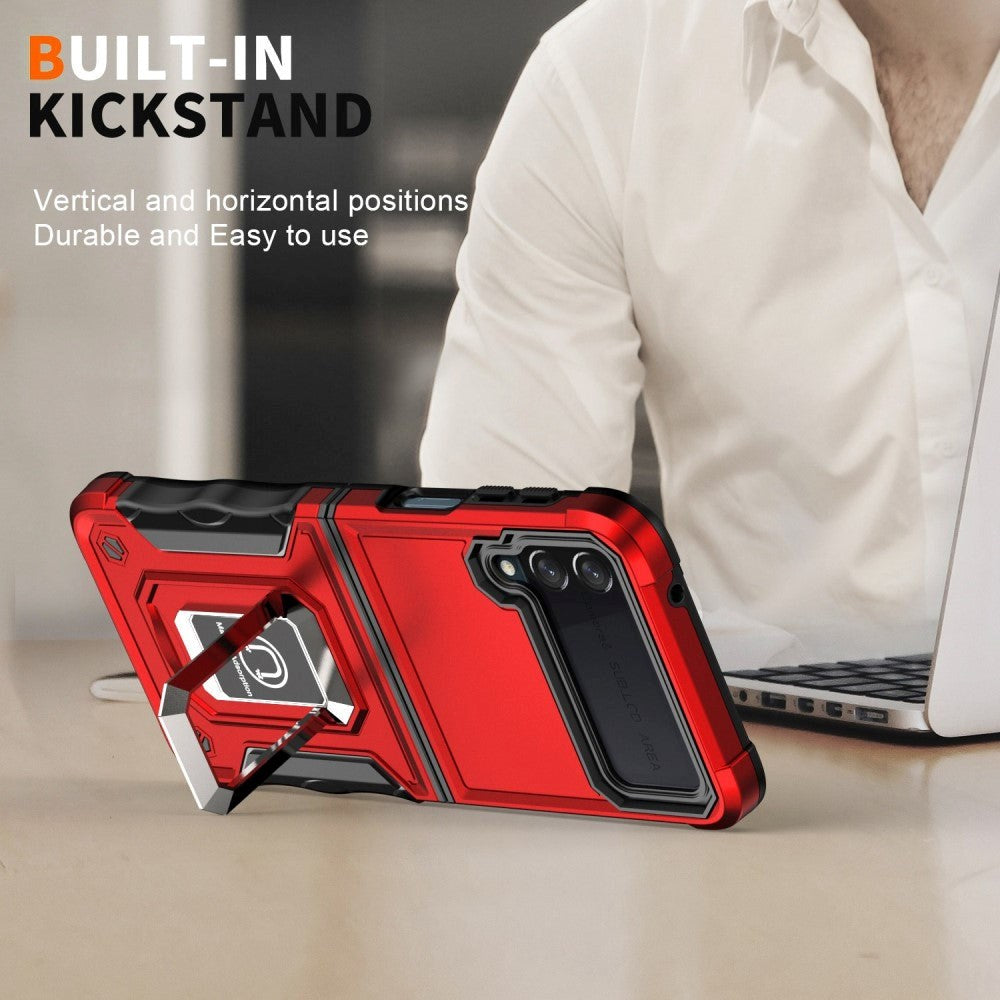 Samsung Galaxy Z Flip (5G) Craftsman Back Case with Kickstand - Red