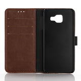 Samsung Galaxy A5 (2017) Wallet Leather Case Dark Brown