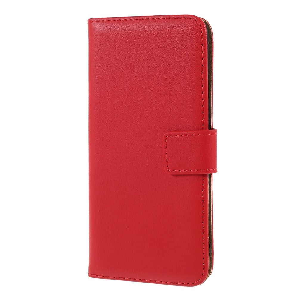 Samsung Galaxy S8 Glossy Leather Wallet Case - Red