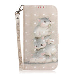 Sony Xperia 10 Light Spot Leather Flip Case - Cute Hamsters