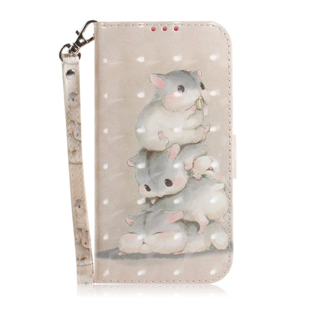 Sony Xperia 10 Light Spot Leather Flip Case - Cute Hamsters