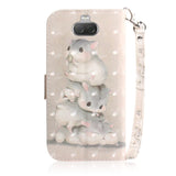 Sony Xperia 10 Light Spot Leather Flip Case - Cute Hamsters