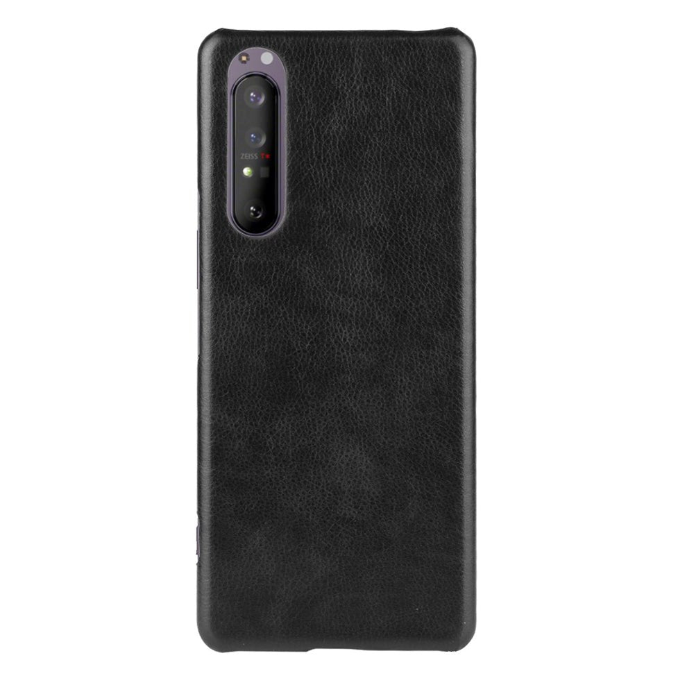 Sony Xperia 1 II Leather Case Plastic Black