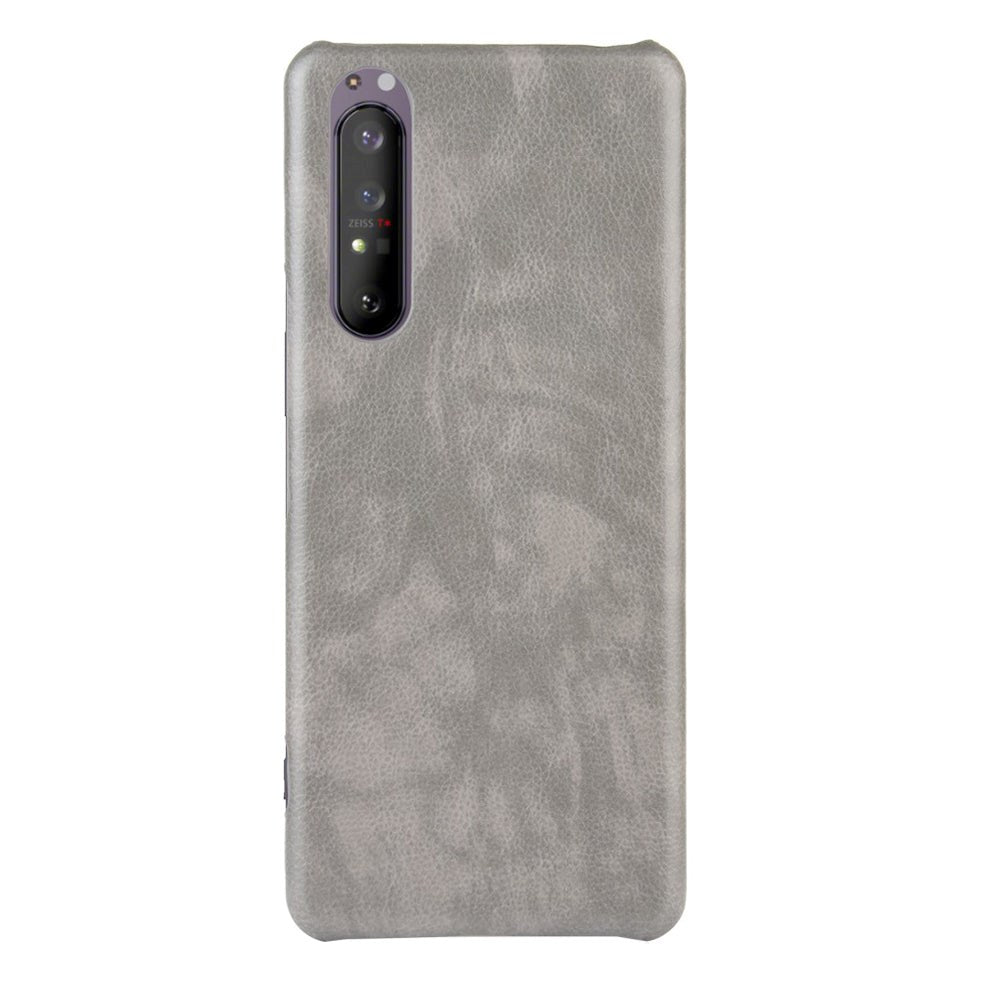 Sony Xperia 1 II Leather Case Plastic Grey