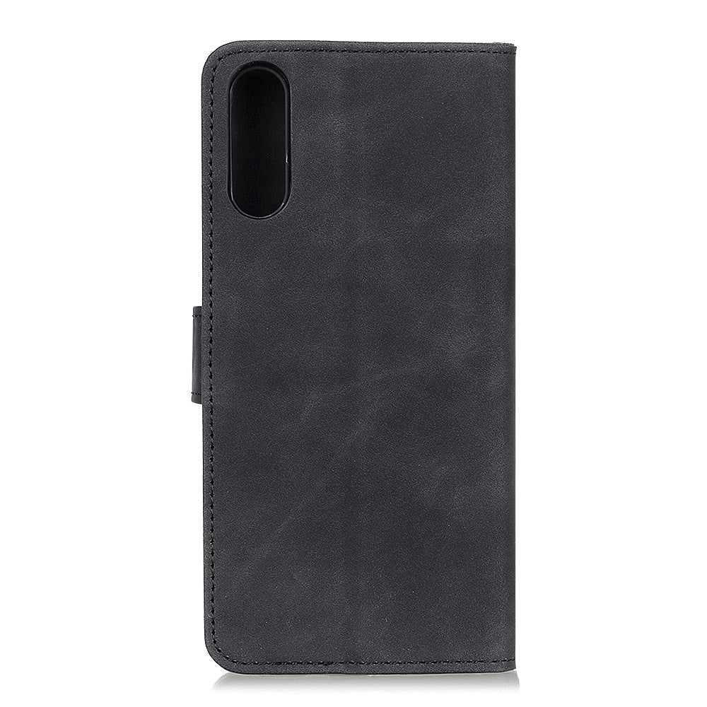 Sony Xperia L4 KHAZNEH Retro Leather Wallet Case - Black