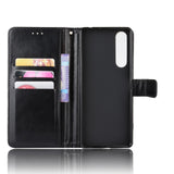 EIDERWOOD Sony Xperia 5 II Leather Case with Wallet and Strap - Black