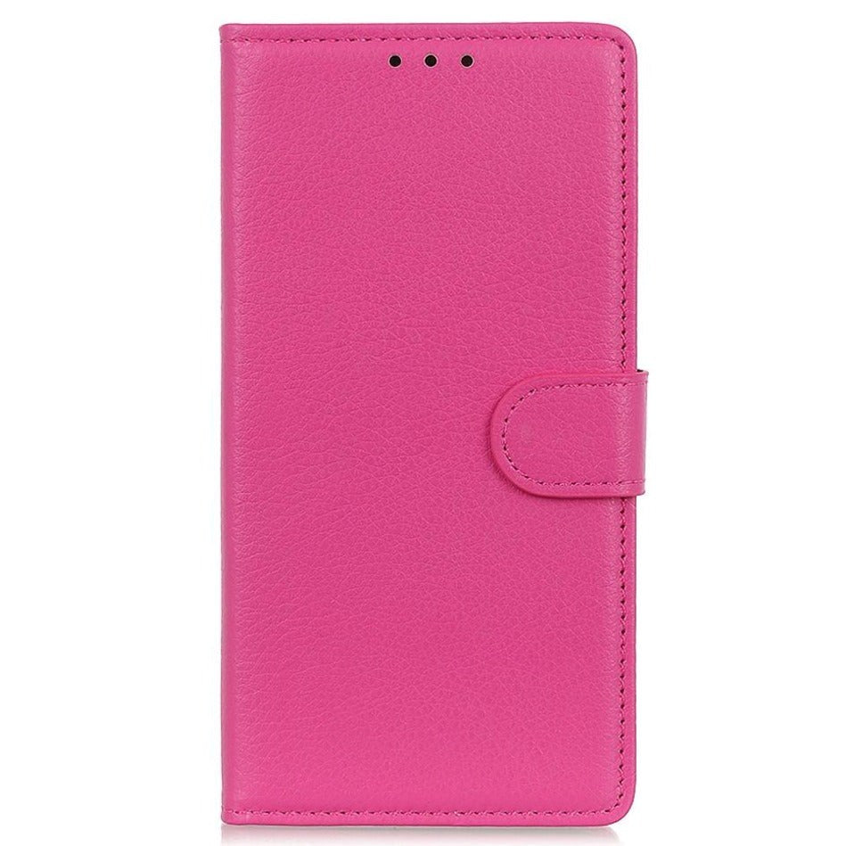 Sony Xperia 1 III Litchi Leather Wallet Case - Pink