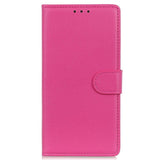 Sony Xperia 1 III Litchi Leather Wallet Case - Pink