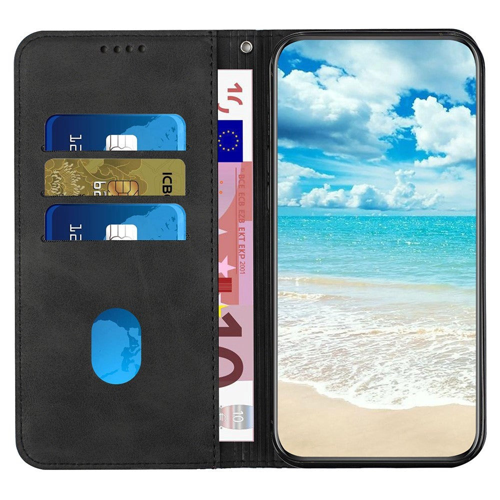 Sony Xperia 10 III PU Leather Flip Case with Card Holder - Black