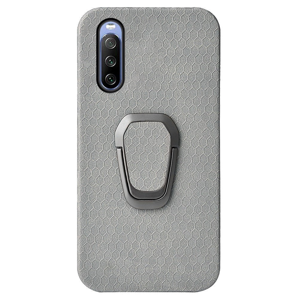 Sony Xperia 10 IV Case with Kickstand - Beehive Pattern - Grey