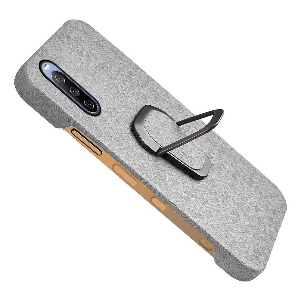 Sony Xperia 10 IV Case with Kickstand - Beehive Pattern - Grey