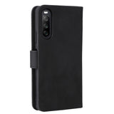 Sony Xperia 10 IV Soft Artificial Leather Wallet Case - Black