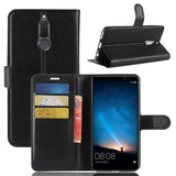 Huawei Mate 10 Lite Wallet Case Soft Pouch Leather Black