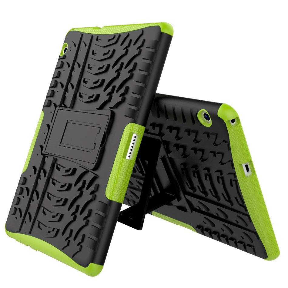 Huawei MediaPad T3 10 Tough Case - Slim 2-in-1 Case - Black / Green