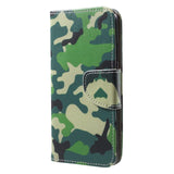 Huawei P20 Lite Leather Wallet Case & Print - Camouflage