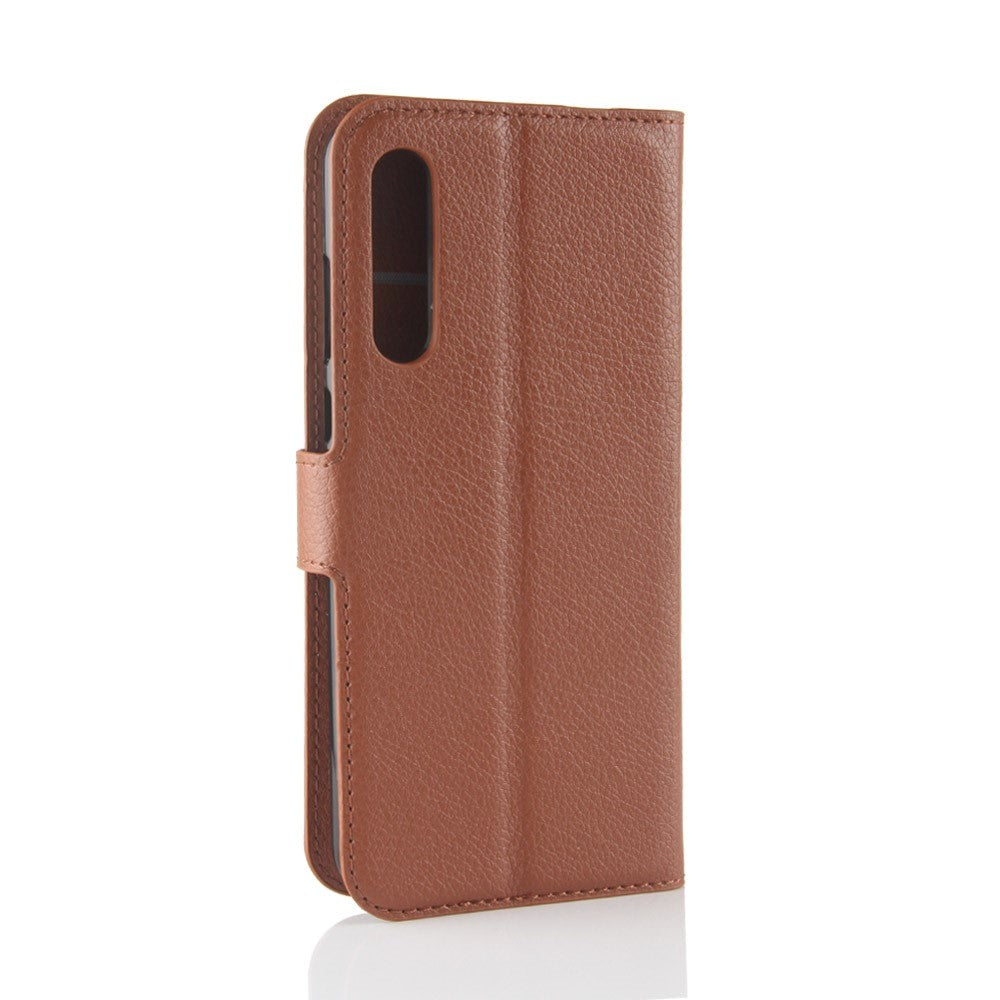 Huawei P20 Pro Leather Wallet Case Soft Pouch Brown